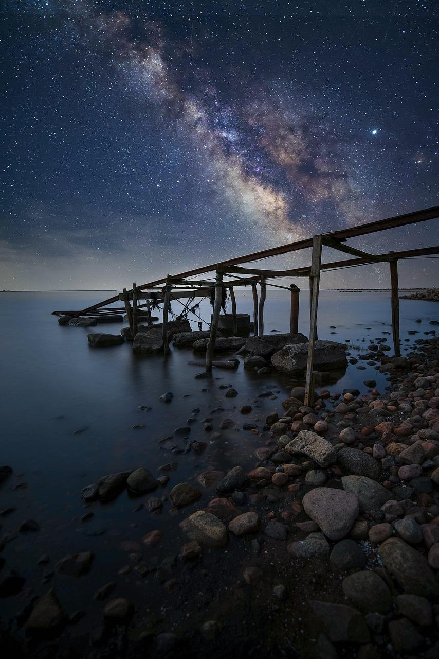 night sky, lake, rocks-6039591.jpg